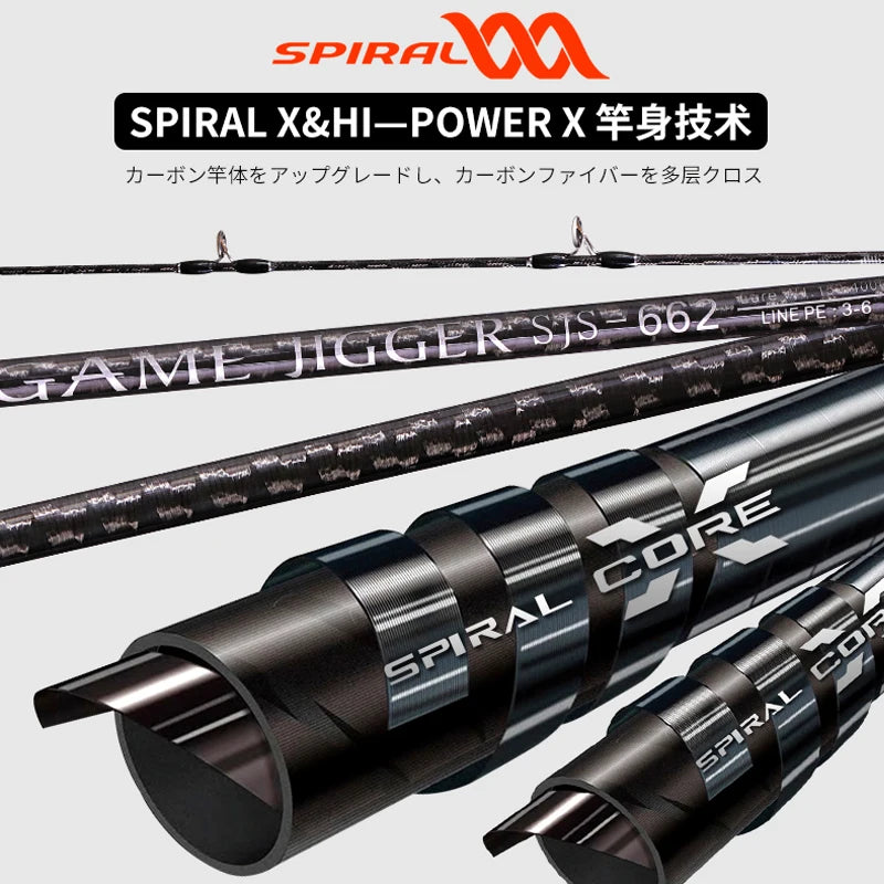 MADMOUSE Japan Fuji Parts Slow Jigging Fishing Rod 1.98M PE 3-6
