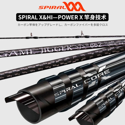 MADMOUSE Japan Fuji Parts Slow Jigging Fishing Rod 1.98M PE 3-6